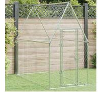 vidaXL Cage pour poules Argenté 200x100x190 cm Acier galvanisé Extérieur Sécurisée