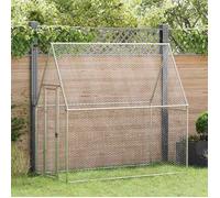 Cage pour poules argenté 200x100x190cm - Usage Intérieur/jardin - VIDAXL - design-classique, acier galvanisé EU25_X38703