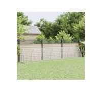 vidaXL Cage pour poules 172554 - argenté, acier galvanisé 600x105x120 cm