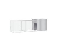 vidaXL Cage pour poules 300 x 91 x 100 cm Acier galvanisé Gris