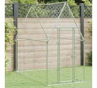 Cage pour Poules Poulailler Enclos Terrasse Argenté Acier Galvanisé vidaXL