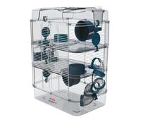 Cage sur 3 étages - ZOLUX - Rody3 trio - Pour hamsters, souris et gerbilles - L 41 x p 27 x h 53 cm - Bleu