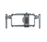 Cage pour smartphone avec double poignée, 5 adaptateurs de griffe 1/4 trou de vis compatible avec les gammes de 17,2 x 9 cm, la plupart des téléphones en alliage d'aluminium