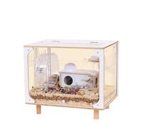 Cage pour Un Hamster Cage à Hamster Transparente de 40cm, Grande Villa de Luxe for Hamsters, Habitat spacieux for Les familles, Affichage à Domicile(Color-04)