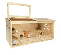 Cage pour Un Hamster for Les Grands habitats de Hamster de Cage de Hamster en Bois avec la fenêtre supérieure ouvrante Petite Anima(80x40x40cm)
