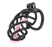 Cage respirante en résine pour homme avec cinq anneaux d'arc fixes (43 mm/46 mm/49 mm/51 mm/55 mm) (noir, B6)