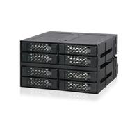 Icy Dock "MB508SP-B Obturateur de baie de lecteur 2x 5,25"" Panneau de support Noir, Cadrage"