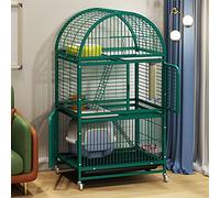 Cage robuste pour chat avec double portes et roues verrouillables - Cage portable à deux couches pour intérieur/extérieur pour grands chats, enclos sécurisé pour voyager en toute sécurité