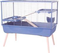 Cage rongeur surélevée - Zolux - Néolife - 2 étages pour lapin - 99 x 54 x 92 cm - Bleu