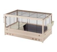 Ferplast Cage en bois FSC Arena 100 pour lapins et cochons d'Inde, accessoires inclus