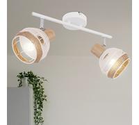 Plafonnier Vintage Spot Spot Bar Réglable Look Bois Éclairage Salon Lampe Cage Globo 54021-2