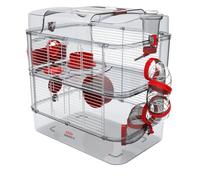Cage sur 2 étages pour rongeurs Zolux Rody3 Duo Rouge TU