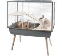 Cage surélevée - ZOLUX - Neo Muki - L77 5xP47 5xH87 cm - Gris - Pour grands rongeurs
