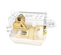 Cage transparente pour hamster - 37 x 30 x 28 cm - Boîte d'observation pour animaux de compagnie - Petite maison ventilée - Cadeau unique pour les amis - Mice Kid Adulte - Abri d'habitat pour Gerbiles