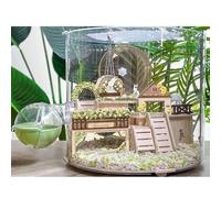 Cage Transparente pour Hamster avec Accessoires - Aucun Assemblage Requis, PrêTe à l'emploi pour 2 à 3 Hamsters Ou Cochons d'Inde - Comprend Tout Le NéCessaire(40 * 40 * 36.5cm)