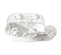 Cage transparente pour hamster - Habitat animal transparent, 47 x 37 x 20 cm, structure en polypropylène double couche avec tunnel intégré | Petit nid pour hamster nain, gerbille, hérisson, chinchilla