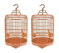 Cage Volière pour Oiseaux 2 Pièces Cage À Oiseaux Vintage Cages À Oiseaux Ensembles Classique Ronde Perroquet Cage Classique Ronde Oiseau Volière Suspendue Cage À Oiseaux Cage pour Oiseaux