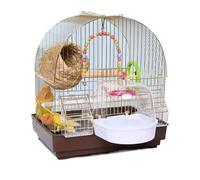 Cage Volière pour Oiseaux Cage À Oiseaux en Métal avec Bols d'alimentation, Petite Cage De Vol pour Perroquet Et Calopsitte Cage pour Oiseaux