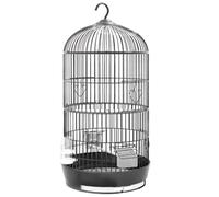 Cage Volière pour Oiseaux Cage À Oiseaux Ronde avec Crochet en Fer Forgé, Grande Cage pour Perruches, Calopsittes, Tourtereaux, Aras, Conure Cage pour Oiseaux