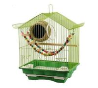 Cage Volière pour Oiseaux Cage De Transport De Voyage en Fer pour Oiseaux, avec Mangeoire pour Perroquets, Conures, Inséparables, Calopsittes, Perruches Cage pour Oiseaux(Grün)