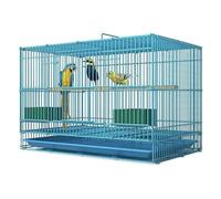 Cage Volière pour Oiseaux Cages À Oiseaux en Fer Forgé avec Support Roulant, Porte-Maison À Oiseaux De Grande Capacité, Cages À Oiseaux Carrées Cage pour Oiseaux(Large)
