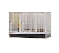 Cage Volière Pour Oiseaux Porte-oiseaux Rectangulaire, Support Roulant À Fond ABS, Cage À Oiseaux Pour Animaux De Compagnie, Cage De Vol Avec Mangeoire Pour Maison Et Hôtel Cage Pour Oiseaux(White,40*