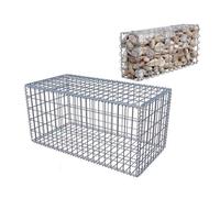 Cages À Gabions Modulaires - Mailles De 2 Pouces, Spirales Acier Galvanisé Panier, Cage Plantes en Pierre pour Jardin, Parterre Surélevé, Murs Soutènement pour Plus D'intimité(1x0.5x1m)