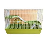 Cages à Hamsters Cage for Hamster avec Espace spacieux à Double Couche et Roues de roulement(Orange)