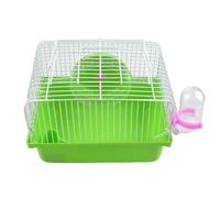 Cages à Hamsters Hamster Cage Petit Animal Souris Maison Lit Transport Boîte avec Roue De Course Pet Jouet Bouteille d'eau(Light Green)