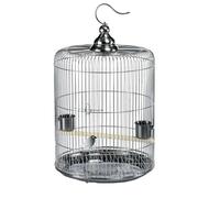 Cages à Oiseaux Cage à Oiseaux Circulaire en Acier Inoxydable, Portable, Suspendue, Facile Nettoyer, for Une Utilisation extérieur