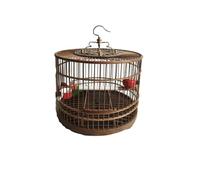 Cages à Oiseaux Cage à Oiseaux Circulaire en Bambou avec Crochet, Facile à Suspendre, Petite Cage à Oiseaux en Perles for Un Transport Facile Cage de vol