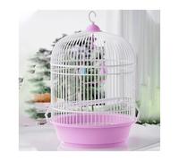 Cages à Oiseaux Cage Portable for Perroquet, Cage d'extérieur, à Oiseaux Ronde décorative emporter Confortable(Pink)