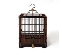 Cages à Oiseaux carrées en ébène, Grandes Cages Vintage suspendues, de vol Portables, créatives for(Option 1)