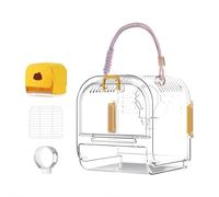 Cages à Oiseaux Portables en Plastique, légères, étanches et ventilées, idéales for l'extérieur, idéales for Les Petits Oiseaux et Les perruches.(Yellow)