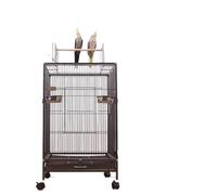 Cages à Oiseaux Transparentes for perroquets, Grandes perruches, Cage d'élevage, nid d'oiseaux en Fer d'extérieur, Accessoires for Animaux de Compagnie(Black)