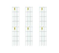 VEVOR Cages à tomates 37x37x100 cm support pour plantes de jardin 6PCS, cages carrées pour plantes robustes, tours à tomates en acier enduit de PVC vert pour légumes grimpants, plantes, fleurs, fruits