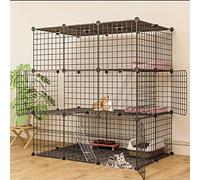 Cages de Chat Cage intérieure Petites et Grandes, Cat PlayPen Metal Wire Kenneaux Crate Free Space Cattery pour Chalet/ménage/extérieur/Indoor/Balcony Grand Exercice Idéal pour 1-3 Cat