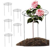Cages de Pivoine et Soutiens 6pcs Support de Pivoine 12x18 '' Groous grâce aux Supports Plante avec 3 Jambes Cages Tomate Fleurs Soutien Anneaux pour Les cerceaux pour la Rose, la Tomate, l