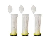 Cages de Protection for reine des abeilles, 200 ensembles, support de verre for cellules d'abeille, Kit de tasses d'élevage et accessoires for cellules, équipement for apiculteur(Yellow 200 sets)