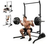 Cages de Squat, Supports Réglable de Rack Squat Multifonction Barbell, Repose haltères, Chandelles Musculation pour Maison, la Salle de Sport, Max. 300KG