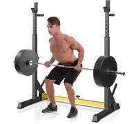 Cages de Squat, Supports Réglable de Rack Squat Multifonction Barbell, Repose haltères, Chandelles Musculation, Max. 250KG