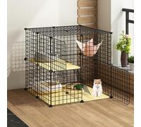 Cages de Transport pour Chats, Grandes Cages d'intérieur pour Chats, Cages de Transport rigides pour Chats, Cages Pliables pour Chats, Parc à Chats d'extérieur (Dimensions : 75 cm x 39 cm x