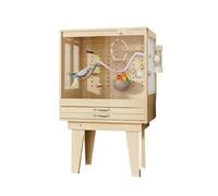Cages de vol Luxury Time Capsule Parrot Villa Cage à Oiseaux en Bois Massif de qualité supérieure for Amis Plumes élégants