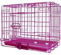 Cages d'intérieur for Chiens et Chats, avec Plateau, Grande résistance, renforcées et épaisses, Pliables, traitées par Nano-pulvérisation, for Petits Animaux, Chatons et Lapins.(Pink,45 * 31 * 37cm)