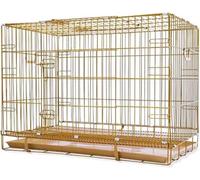 Cages d'intérieur for Chiens et Chats, avec Plateau, Grande résistance, renforcées et épaisses, Pliables, traitées par Nano-pulvérisation, for Petits Animaux, Chatons et Lapins.(Gold,60 * 43 * 52cm)