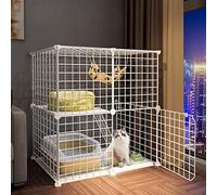 Cages d'intérieur pour chatons, chats, furets et petits animaux - Enclos pour lapins, chinchillas et chiens - Habitat spacieux pour animaux de compagnie 75 x 49 x 109 cm
