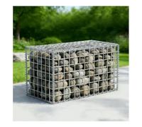 Cages En Gabions - Panier En Acier Galvanisé Avec Couvercle | Élément Polyvalent Décoration Ou De Structure D'extérieur Pour Clôture Brise-vue, Mur Soutènement(1x0.3x1m)
