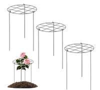 Cages et Supports de Pivoine, 3pcs 14x18 '' Support de Pivoine, Iron Grow grâce aux Supports des Plantes avec 3 Jambes pour la Rose, Les tomates, Les vignes des orchidées