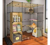 Cages for Chats d'intérieur Grandes, Cage for Chat, Parc for Animaux de Compagnie, for Chien, for, Enclos en métal, Filet d'exercice, clôture, Petite avec Porte(147 * 111 * 145CMb)