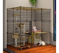 Cages for Chats d'intérieur Grandes, Cage for Chat, Parc for Animaux de Compagnie, for Chien, for, Enclos en métal, Filet d'exercice, clôture, Petite avec Porte(111 * 75 * 109cmd)